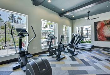 Fitness center with modern equipment